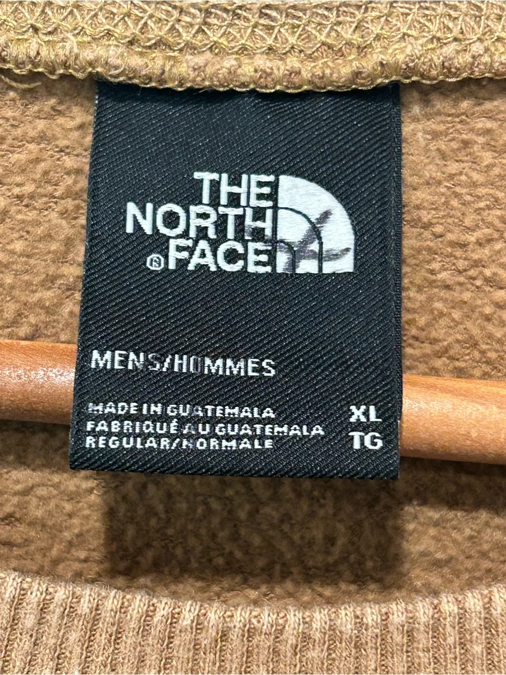 The North Face Men's Long Sleeve Heritage Patch Crew Brown Utility Sweatshirt XL